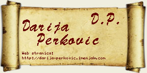Darija Perković vizit kartica